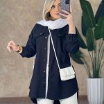 شومیز مانتویی کتان شیک