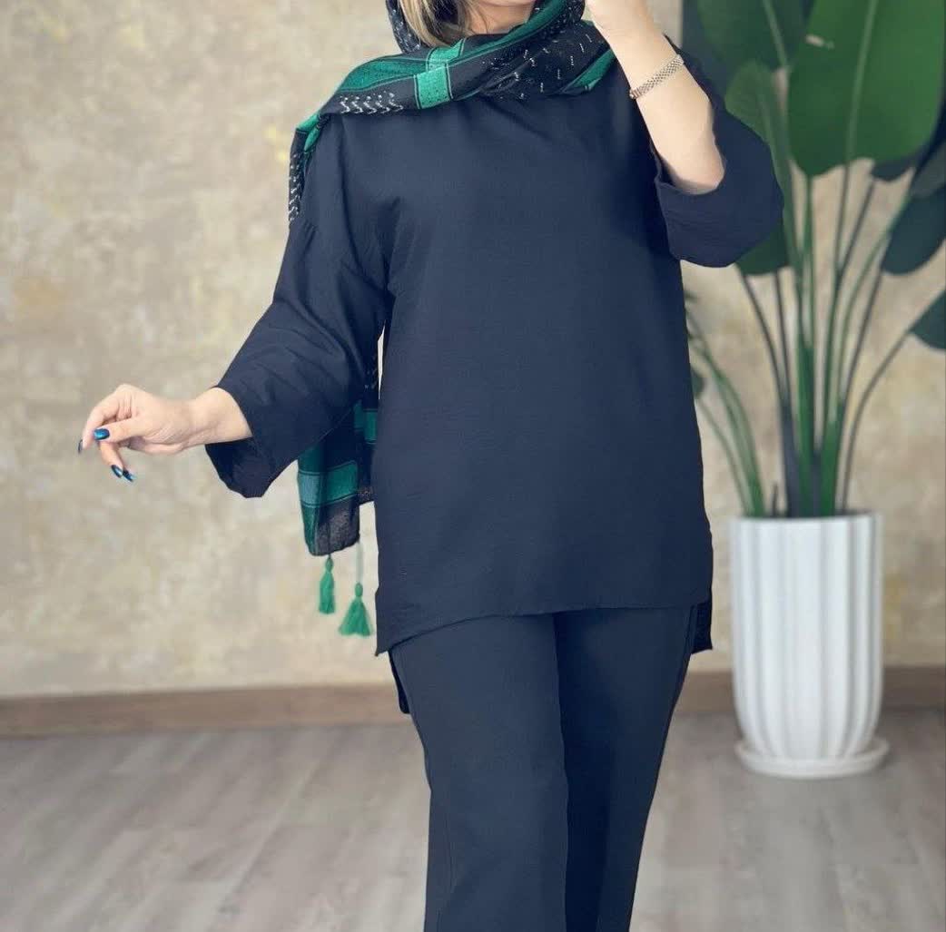 IMG_20260225_172103_056 شومیز ساده مشکی محرمی - تصویر 1