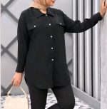 مانتو مشکی ژاکارد