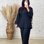 شومیز شلوار بغل دکمه آیوا تابستانی